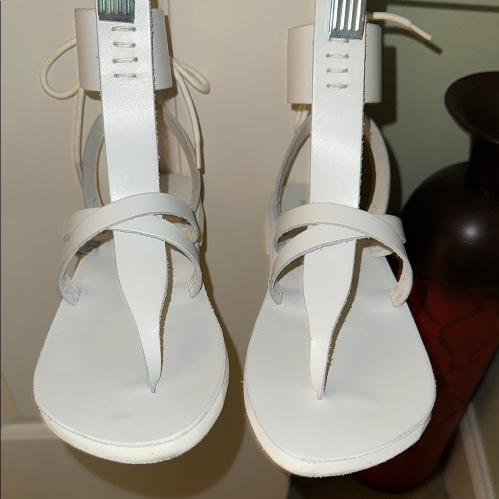 Free People White Sandals Size 7